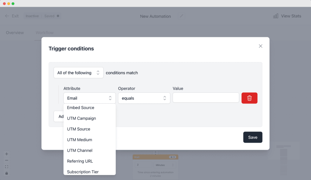 Beehiiv automation triggers review