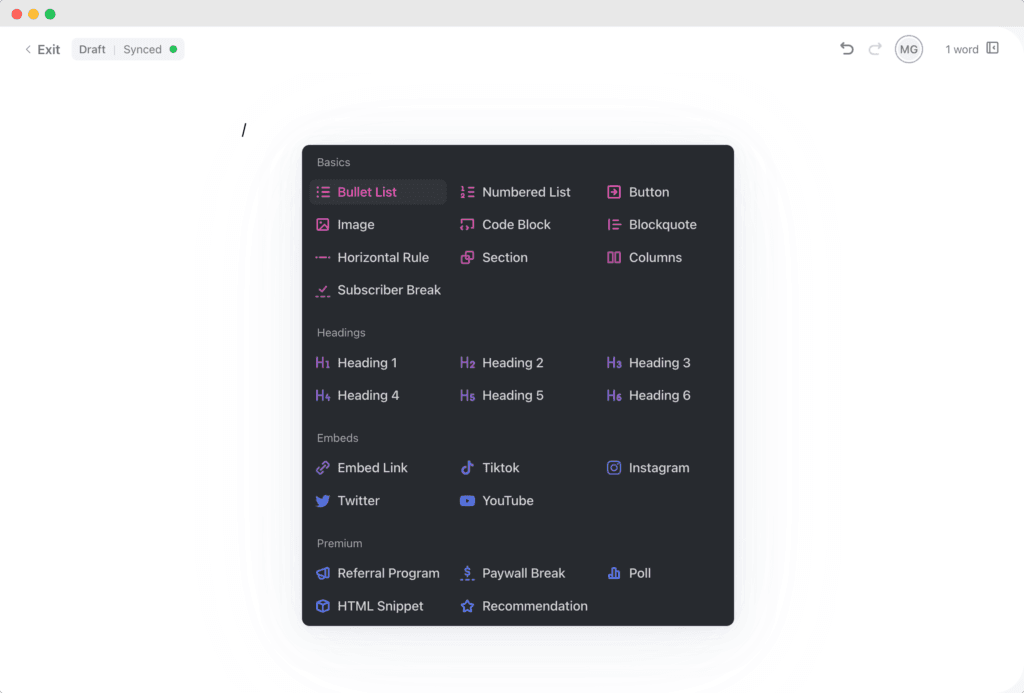 Beehiiv Editor compared to Medium