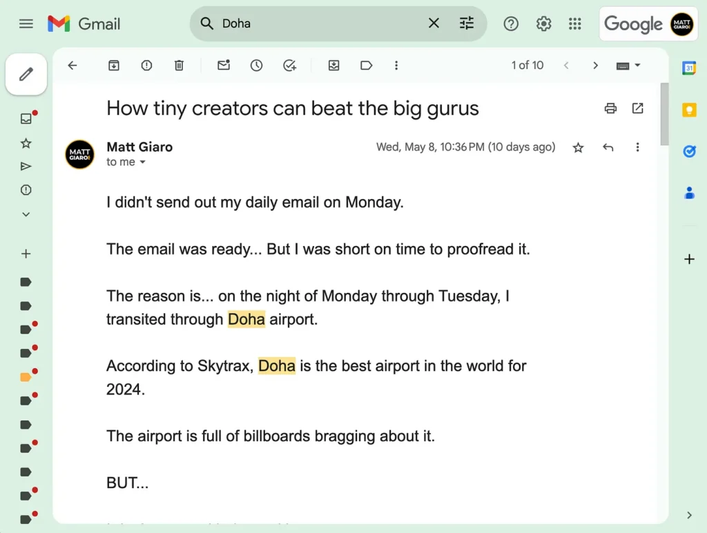Another newsletter example written about a life story.