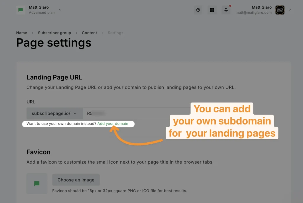 adding your own domain to mailerlite landing pages