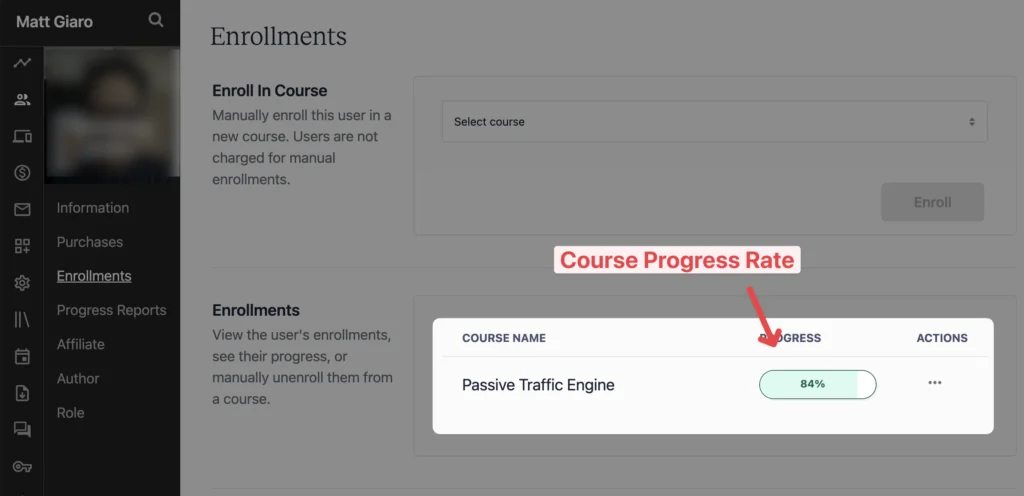 enrollments in teachable